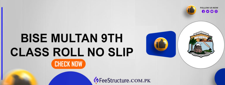 BISE Multan 9th Class Roll No Slip 2025 Download Online