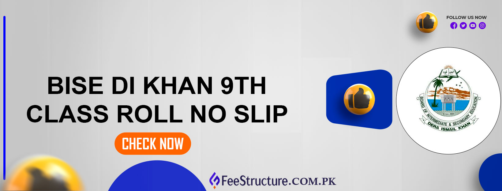 BISE DI Khan 9th Class Roll No Slip