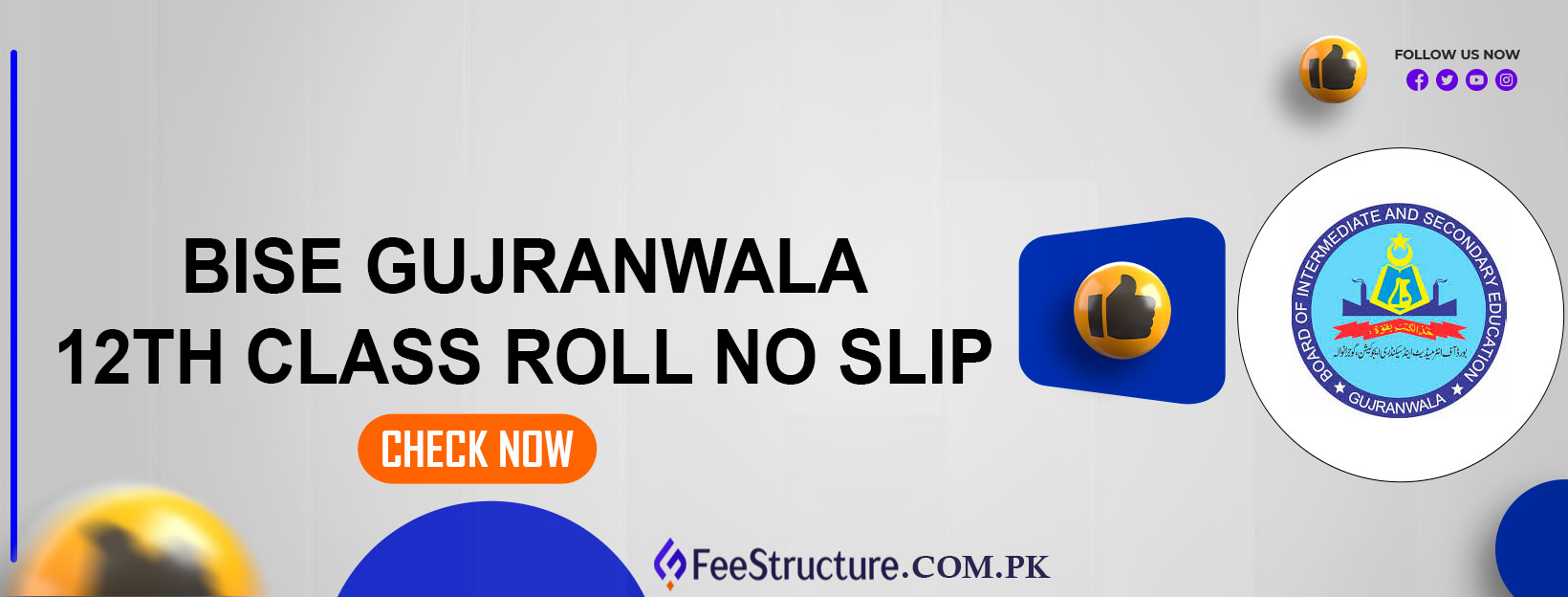 BISE Gujranwala 12th Class Roll No Slip